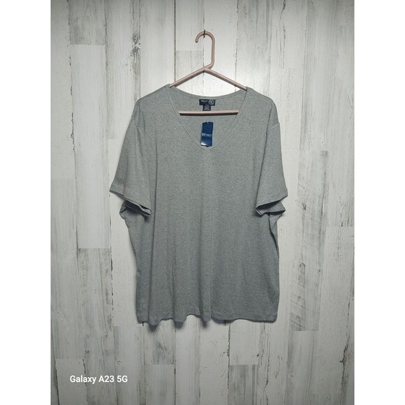 Venezia 26/28 Gray V Neck Short Sleeve Tee NWT - Picture 1 of 6